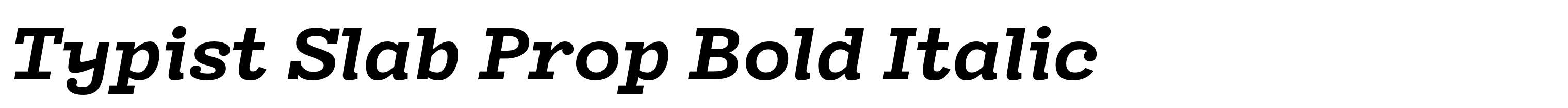 Typist Slab Prop Bold Italic